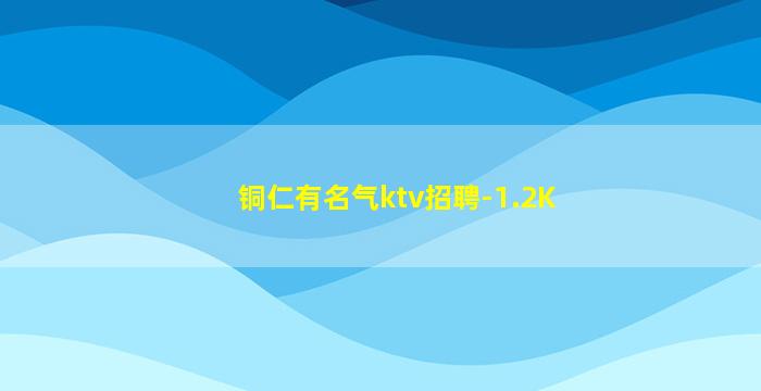 铜仁有名气ktv招聘-1.2K